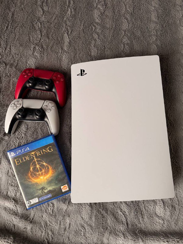 Sony PlayStation 5 с дисководом, два геймпада, игра Elder Ring