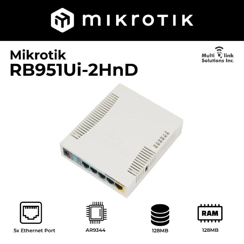 Wi-fi роутер Mikrotik RB951Ui-2HnD