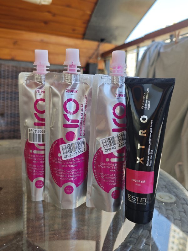 Профессиональная розовая краска для волос Иро Иро Pink, Estel XTRO розовый пигмент