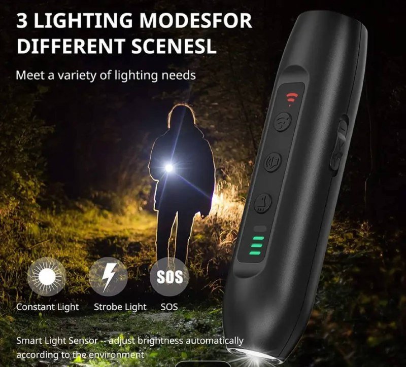 Ультразвуковой отпугиватель собак с фонариком 2