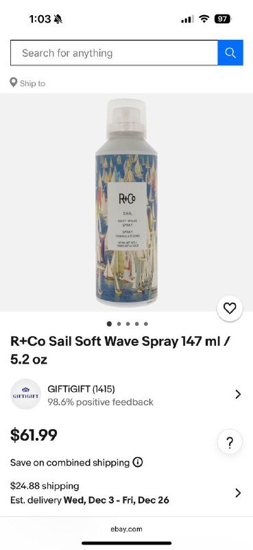 Текстурирующий спрей для волос Sail Soft Wave 147 мл 3