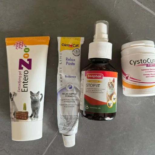 EnteroZoo, GimCat, отучающий спрей, CystoCure