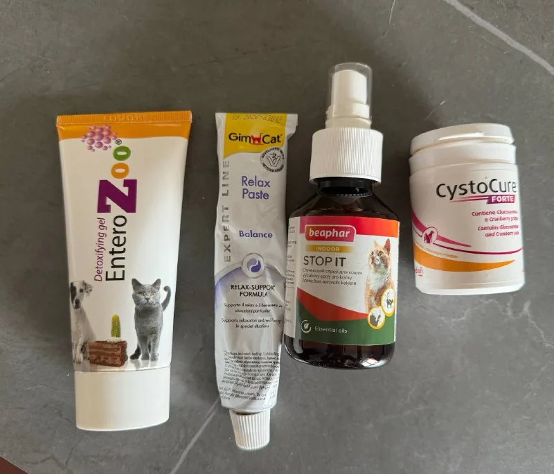 EnteroZoo, GimCat, отучающий спрей, CystoCure