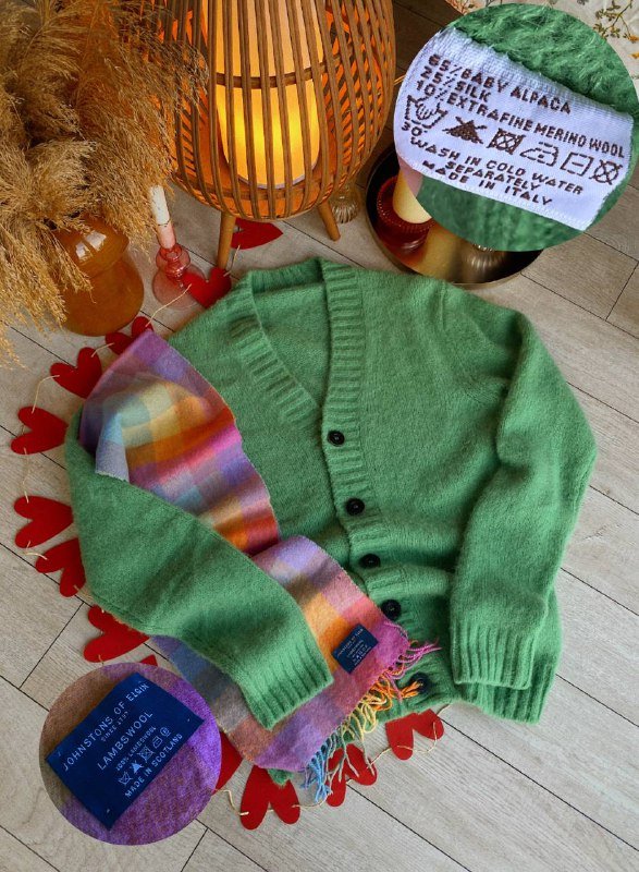 Винтажные свитера Ralph Lauren, Drumohr, кардиганы и шарфы из шерсти 3