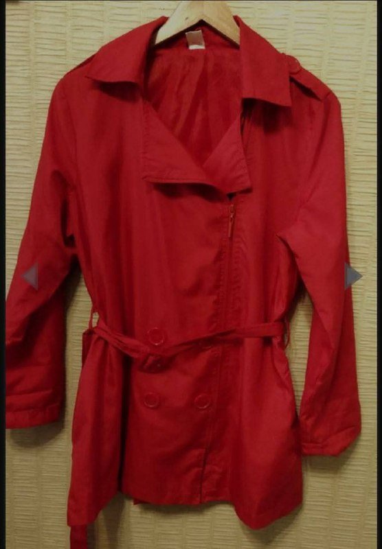Яркий красный плащ La Redoute, размер 48/50 2