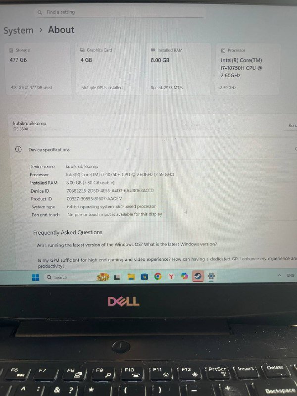 Ноутбук Dell G5 5500 3