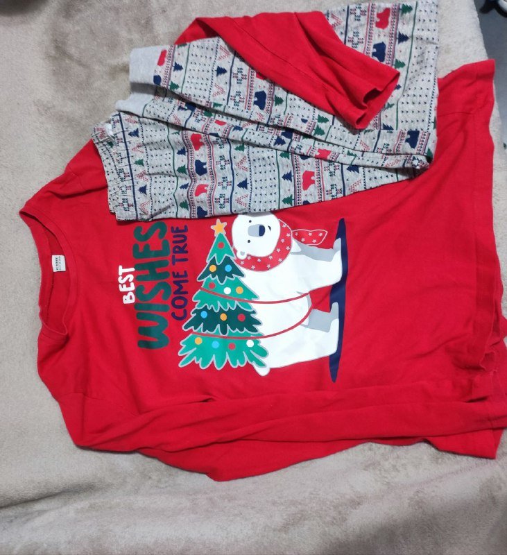 Новогодняя подростковая пижама хлопок 152-158