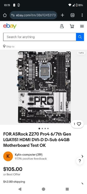 Материнская плата ASRock Z270 Pro4 2