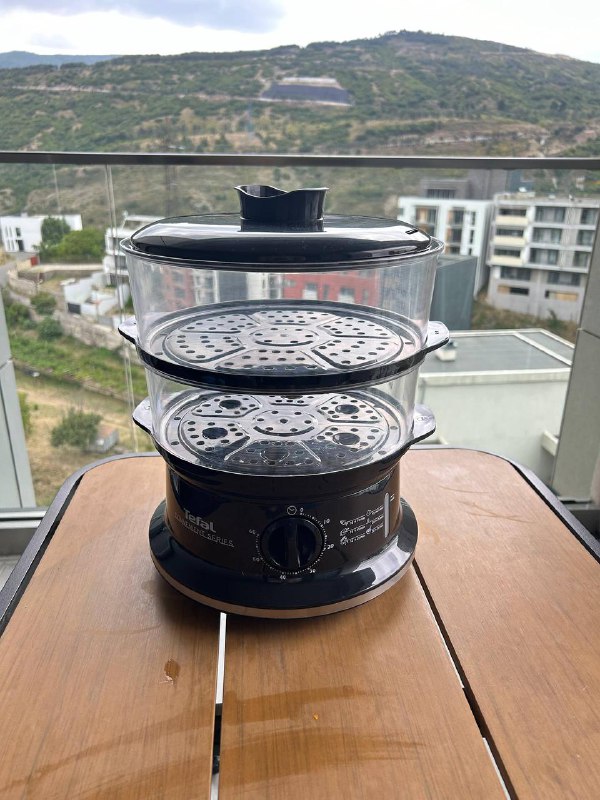 Раскладушка, Пароварка TEFAL, Микроволновка GORENJE, Кроватка-манеж, Стул Peg Perego 2