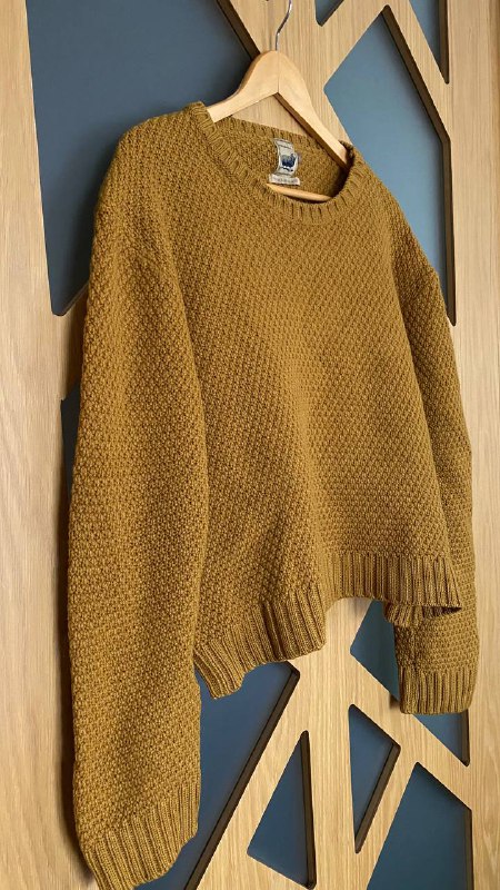 Винтажный свитер John Lewis из шерсти мериноса, размер М, горчичный 5