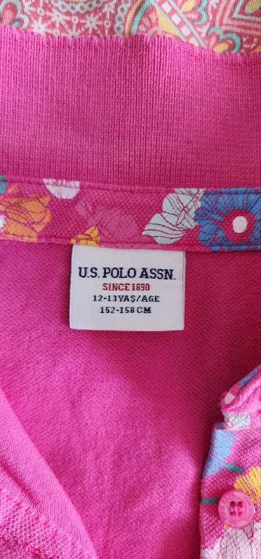 Розовая футболка U.S. POLO 12-13 лет 152-158 см 2