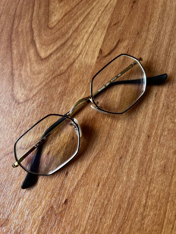 Очки для зрения Ray-Ban, оправа золото, линзы -4.0 с защитой от синего света