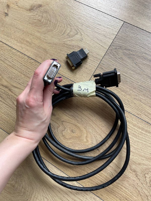 Кабель DVI-D и переходник DVI-HDMI