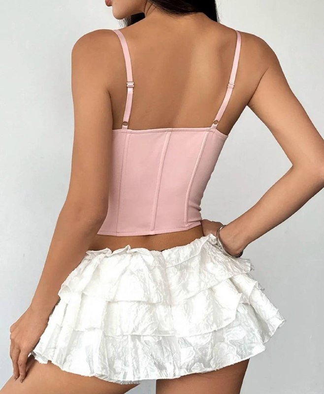 Новый розовый корсет размер S 2