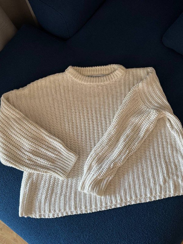 Хлопковый вязаный свитер 2