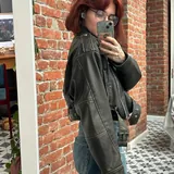 Кожаная куртка Zara 1