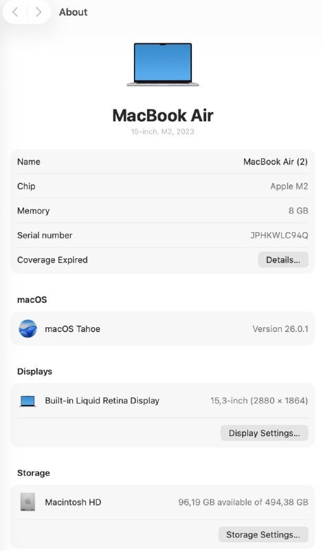 MacBook Air 15" M2 8GB 512GB Silver 5