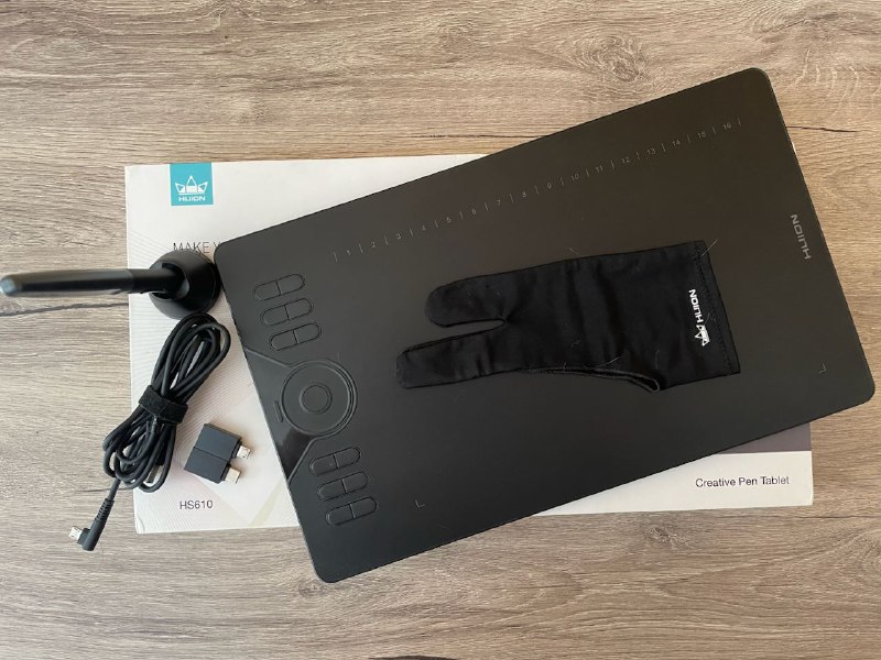 Графический планшет Huion HS610, Оперативная память GOODRAM 16GB DDR4, Куллеры 4 шт., Лампы с подвесами(3 шт) 3