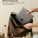 Brown suede shoulder tote bag 5