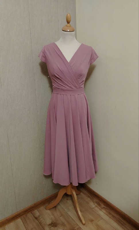 Платье нежно-сиреневое 42 размер S