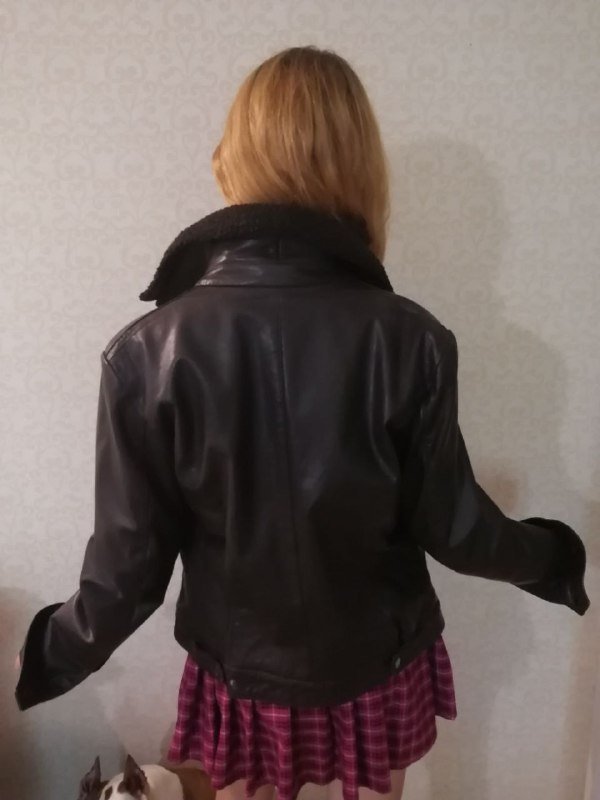 Куртка женская Geox из натуральной кожи утепленная 4