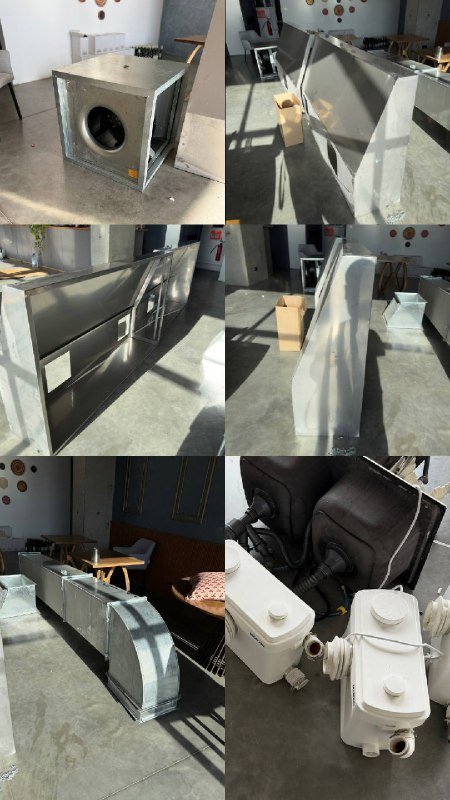 Вытяжные зонты 2 метра, двигатель вытяжной, насосы канализационные