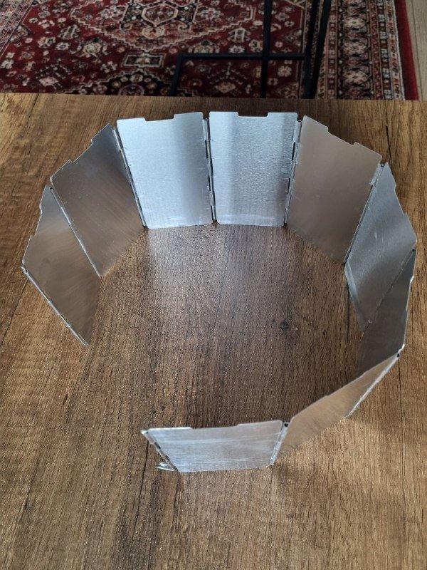 Складной ветрозащитный экран для газовой горелки из алюминия