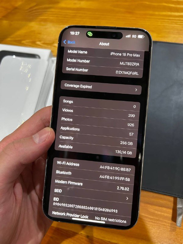 iPhone 15 PRO MAX 256GB titanium 3