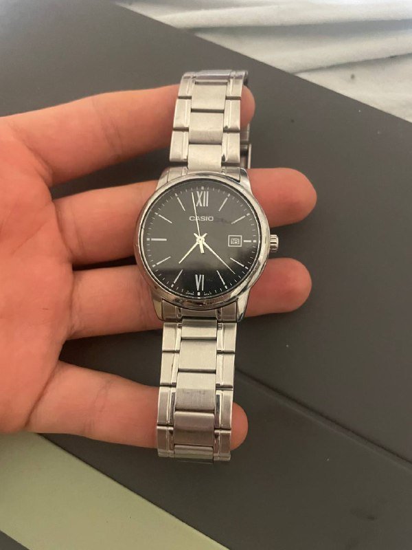 Casio часы с классическим дизайном, стальной корпус и браслет 2