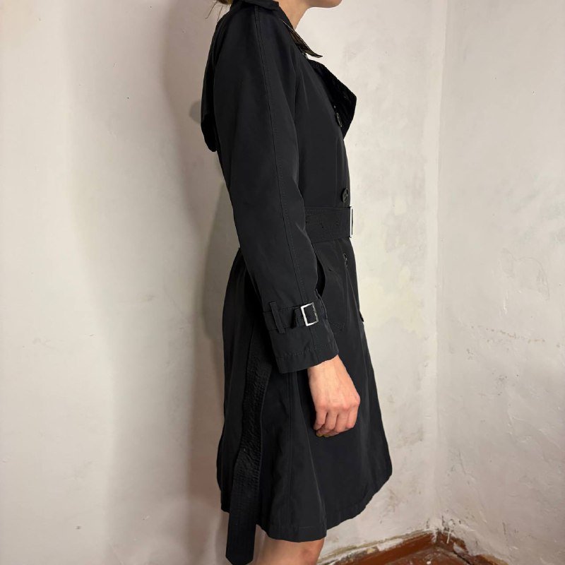 Тренч Burberry реплика черный женский 2