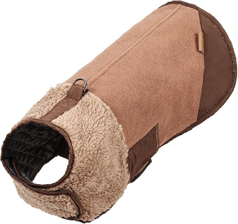 Коричневая попона, розовый комбинезон на собаку 1