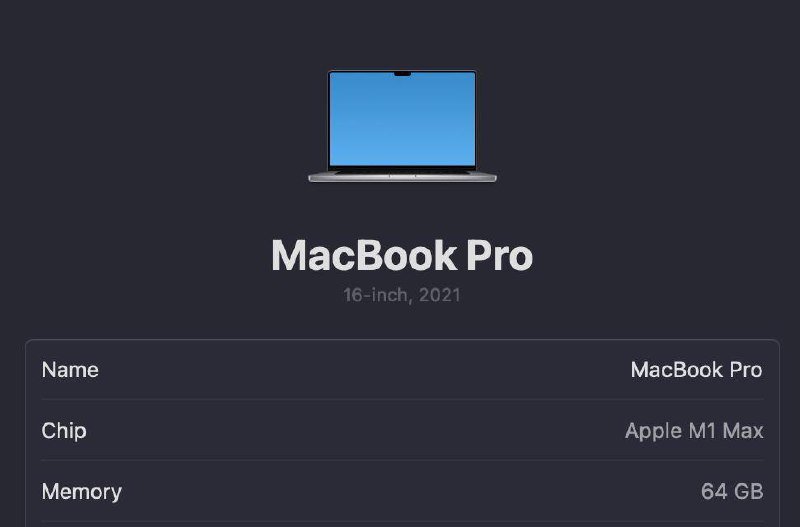 MacBook Pro 16” M1 Max 64 ГБ 1 ТБ 5