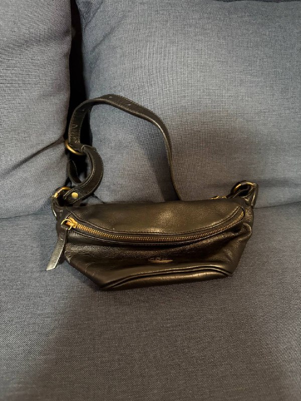 Кожаная сумка итальянского бренда, бананка Massimo Dutti кожа 5