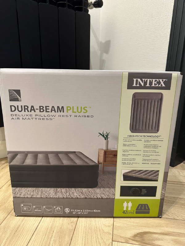 Надувной спальный матрас Intex Dura-Beam Plus