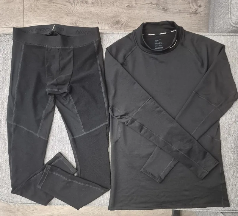 Nike Pro лонгслив, компрессионные тайтсы