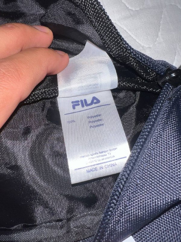 Поясная сумка Fila, темно-синяя, 3 кармана 4