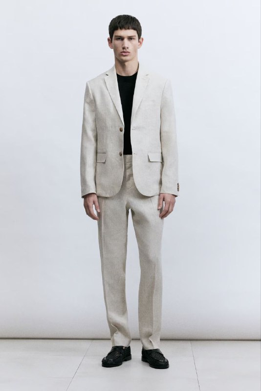 Льняные брюки Slim Fit