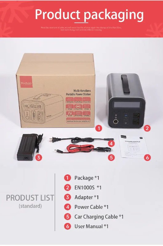 Yoobao EN1000S – Мощная портативная электростанция 1000W 8