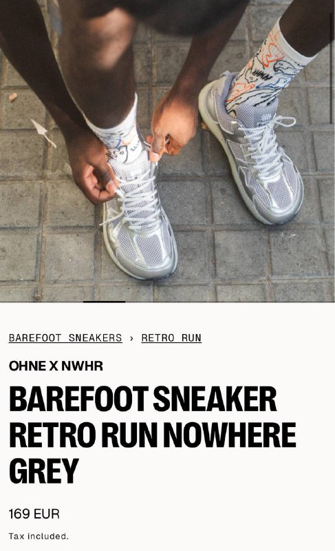Кроссовки OHNE PROJEKT RETRO RUN NOWHERE GREY размер 44 6