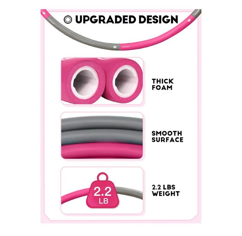 Утяжелённый обруч для фитнеса с скакалкой и сумкой 3