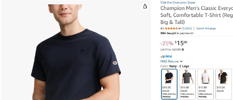 Футболка Champion размер XL Tall 3