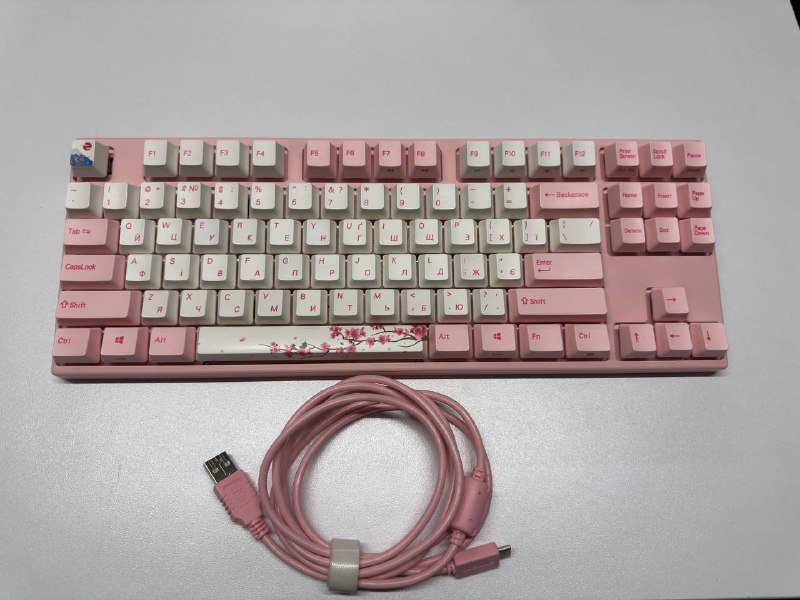 Клавиатура Varmilo VEM87 Sakura R1 EC V2 розовая