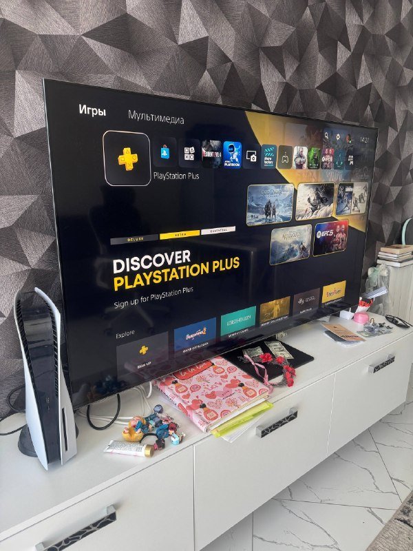 TCL 65C755 65" Mini-LED TV, PlayStation 5, God of War