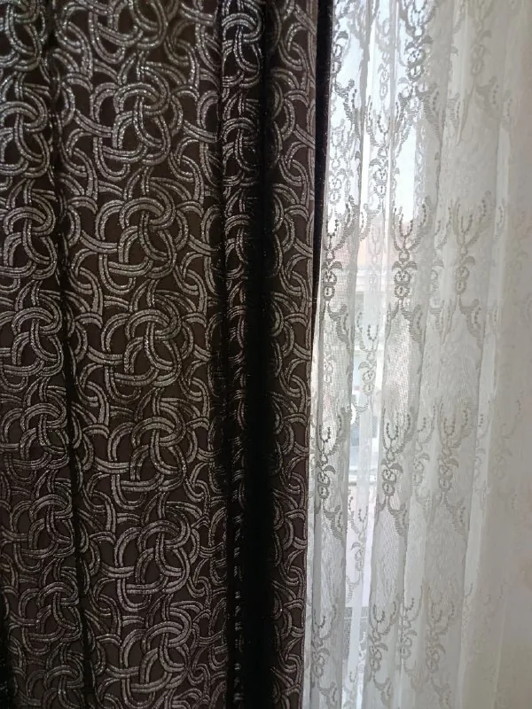 Коричневые шторы 1