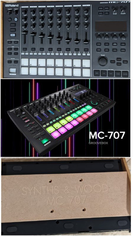 Roland MC-707, Behringer XENYX QX1002USB, KORG Volca Drum, KORG Volca Bass, KORG Volca FM, Behringer Pro VS Mini, Mooer PE100 4