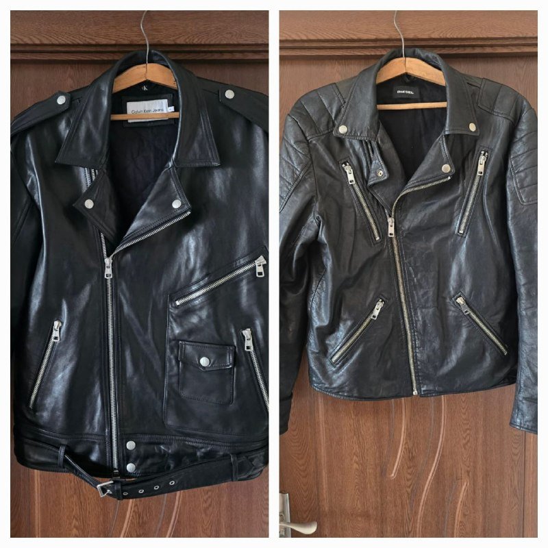 Куртки кожаная косуха Calvin Klein, куртка Diesel оригинал XL