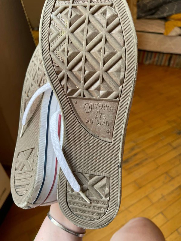 Converse белые кеды 9.5 US 3
