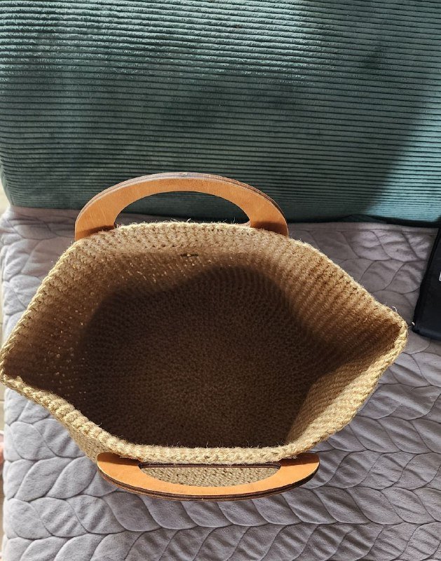 Сумка с деревянными ручками 2