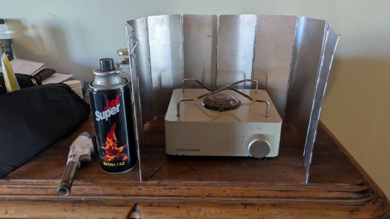 Газовая плита Naturehike с ветрозащитой и газовая горелка с баллоном