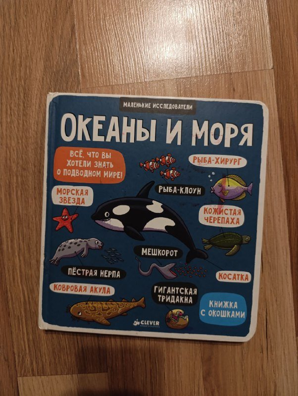 Книжка с окошками Океаны и моря
